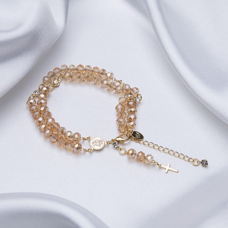 Pulseira Terço de Cristal - São Miguel